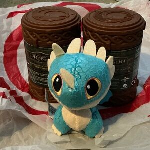 How to Dragon Your Dragon mini plush.  3 in total.  Stormfly and 2 surprise.